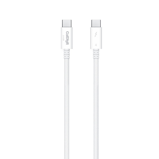 White cable with USB-C connectors on a white background